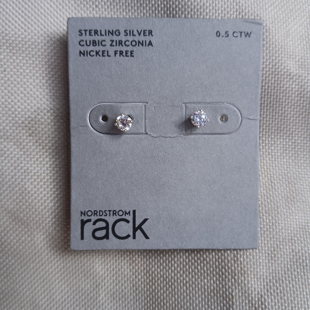 0.5 sterling silver cubic Zirconia nickel free